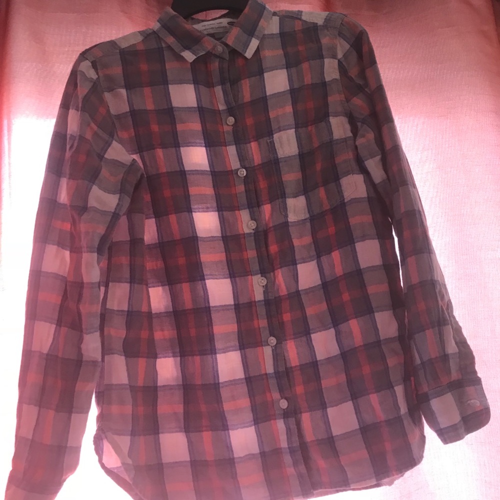 Old Navy button down plaid shirt size medium